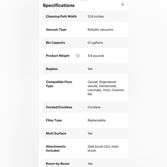 bObsweep Robotic Vacuum Cleaner - Silver - Picture 8 of 12